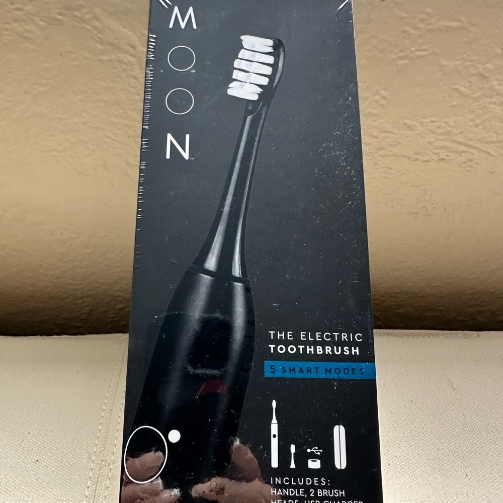NWT ~ MOON Black Electric Toothbrush